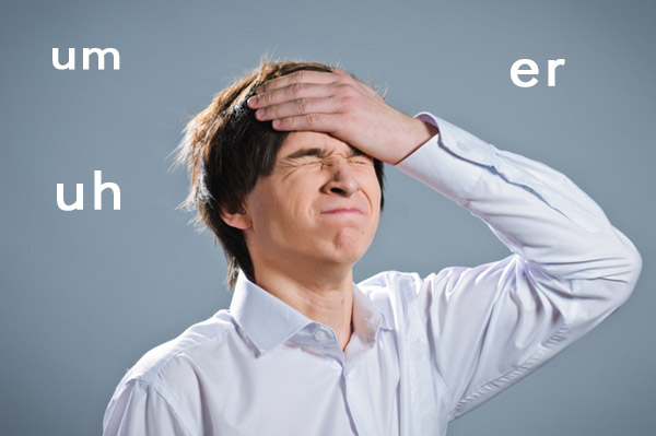 Try not to use filler words when giving an unscripted talk because they create an unconfident impression.